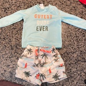 Carter’s 6 Month Bathing Suit Top and Trunks
